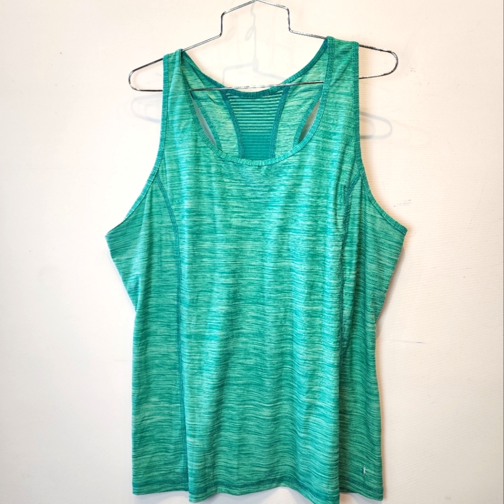Danskin‎ Now Vintage Y2K Workput Tank Top Sage Green Racer Back  Tank XXL /20